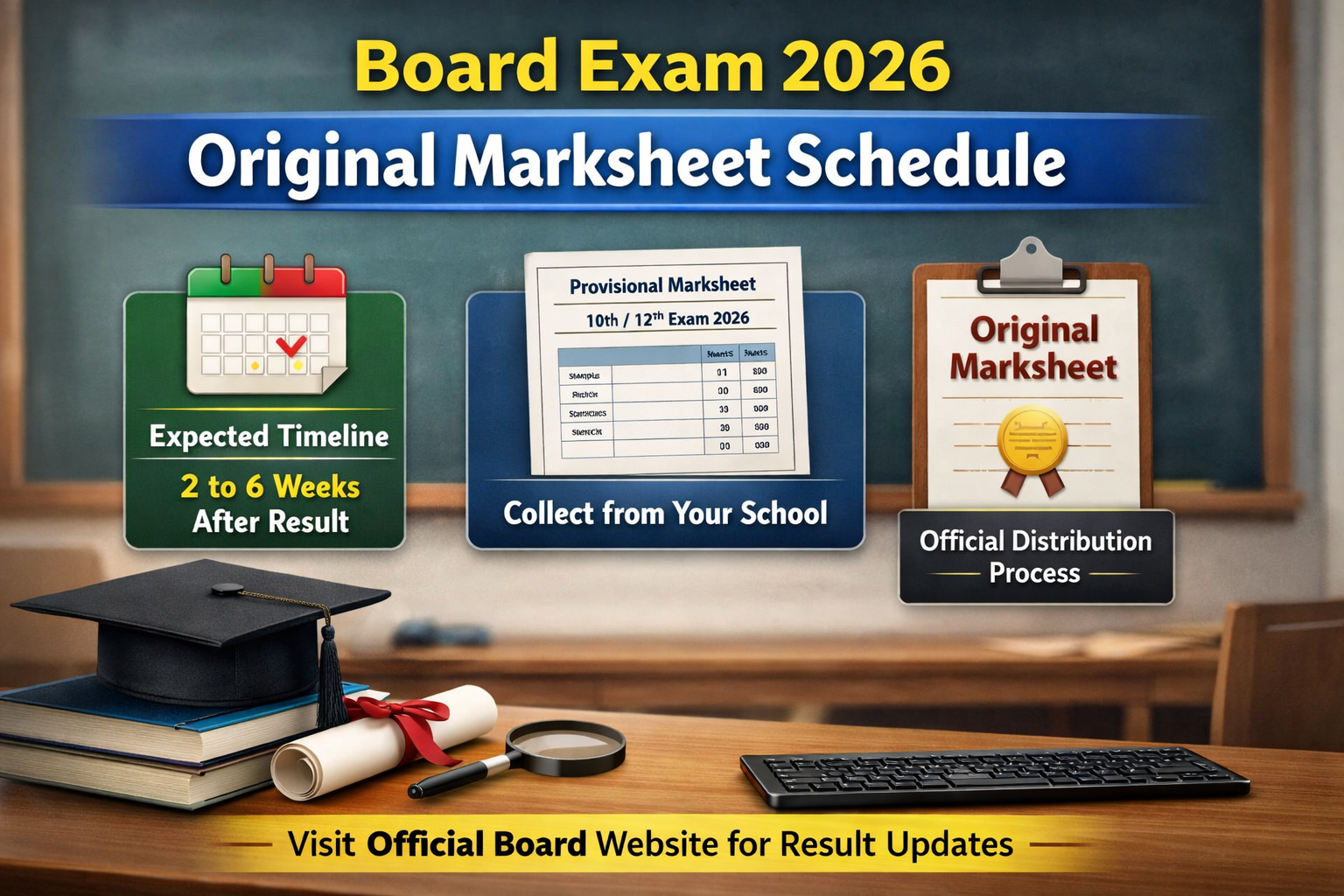 Board Exam 2026 Original Marksheet Schedule & Collection Process
