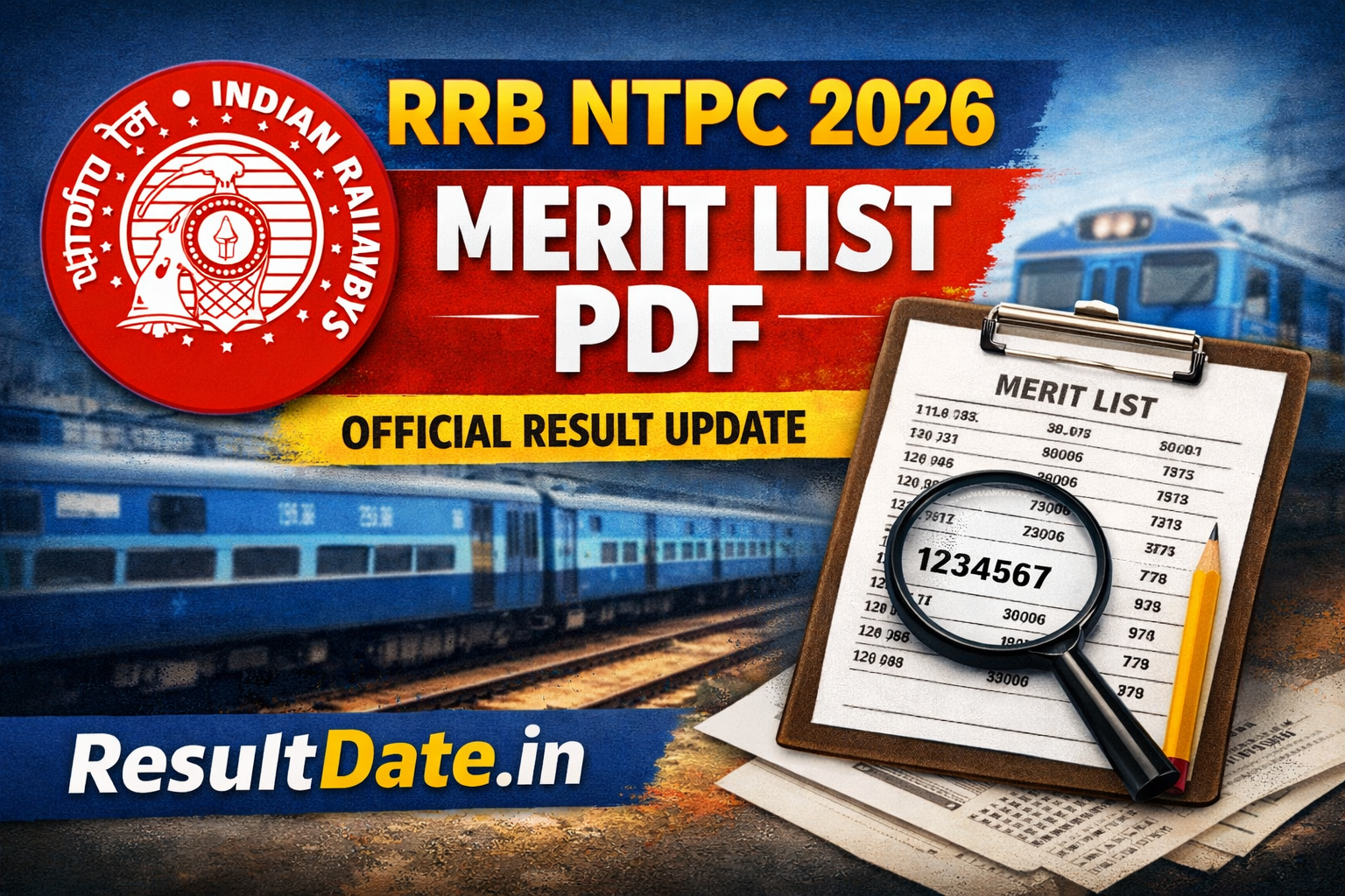 RRB NTPC 2026 Merit List PDF – Official Result Update