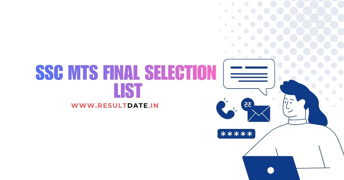 SSC MTS Final Selection List